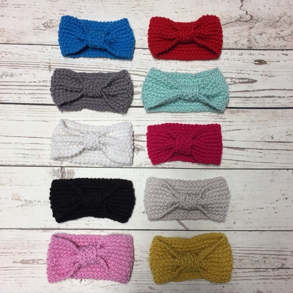 NEW Beautiful Crochet Baby Headband/ Various Color - Picture 4 of 6